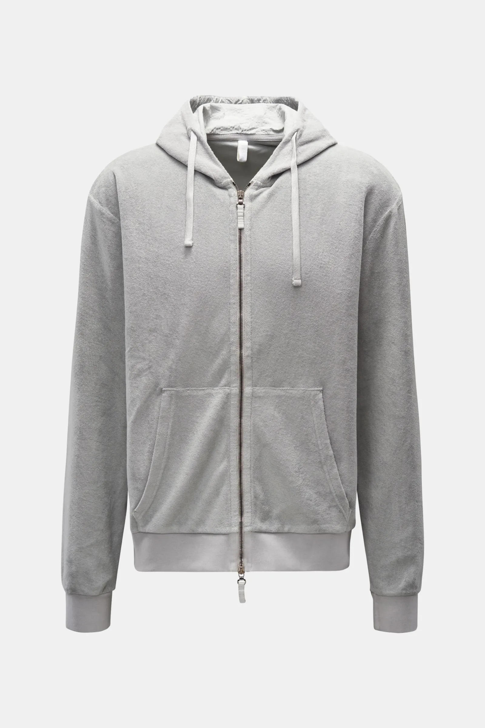 04651/ A TRIP IN A BAG terry sweat jacket 'Terry Zip' light grey