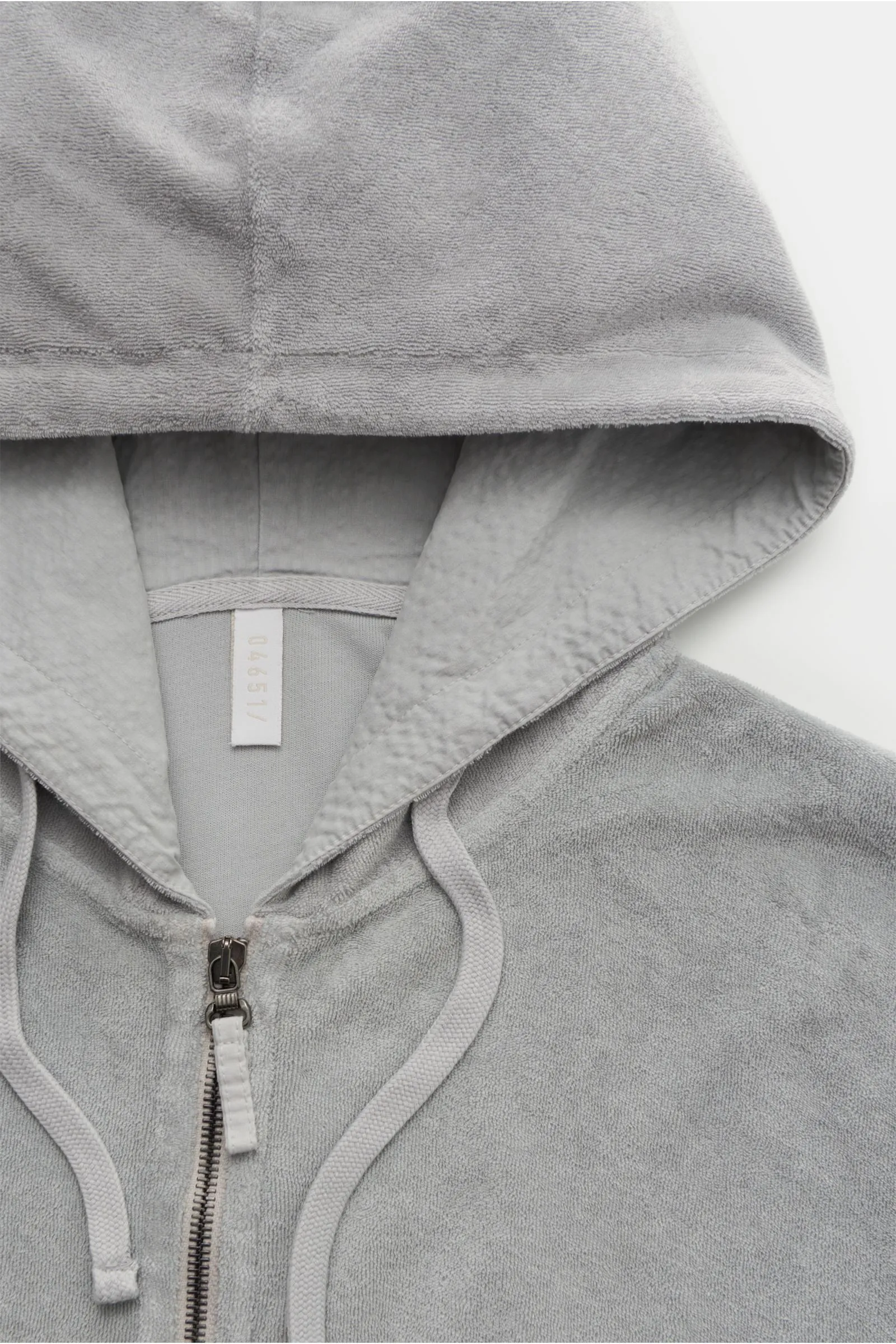 04651/ A TRIP IN A BAG terry sweat jacket 'Terry Zip' light grey