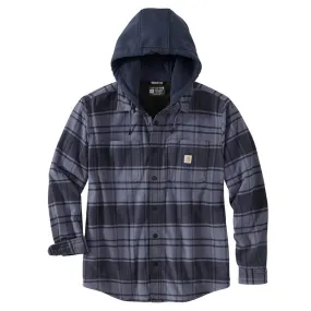 105621 - Carhartt Men's Rugged Flex Relaxed Fit Flannel Fleece Lined Hooded Shirt Jac