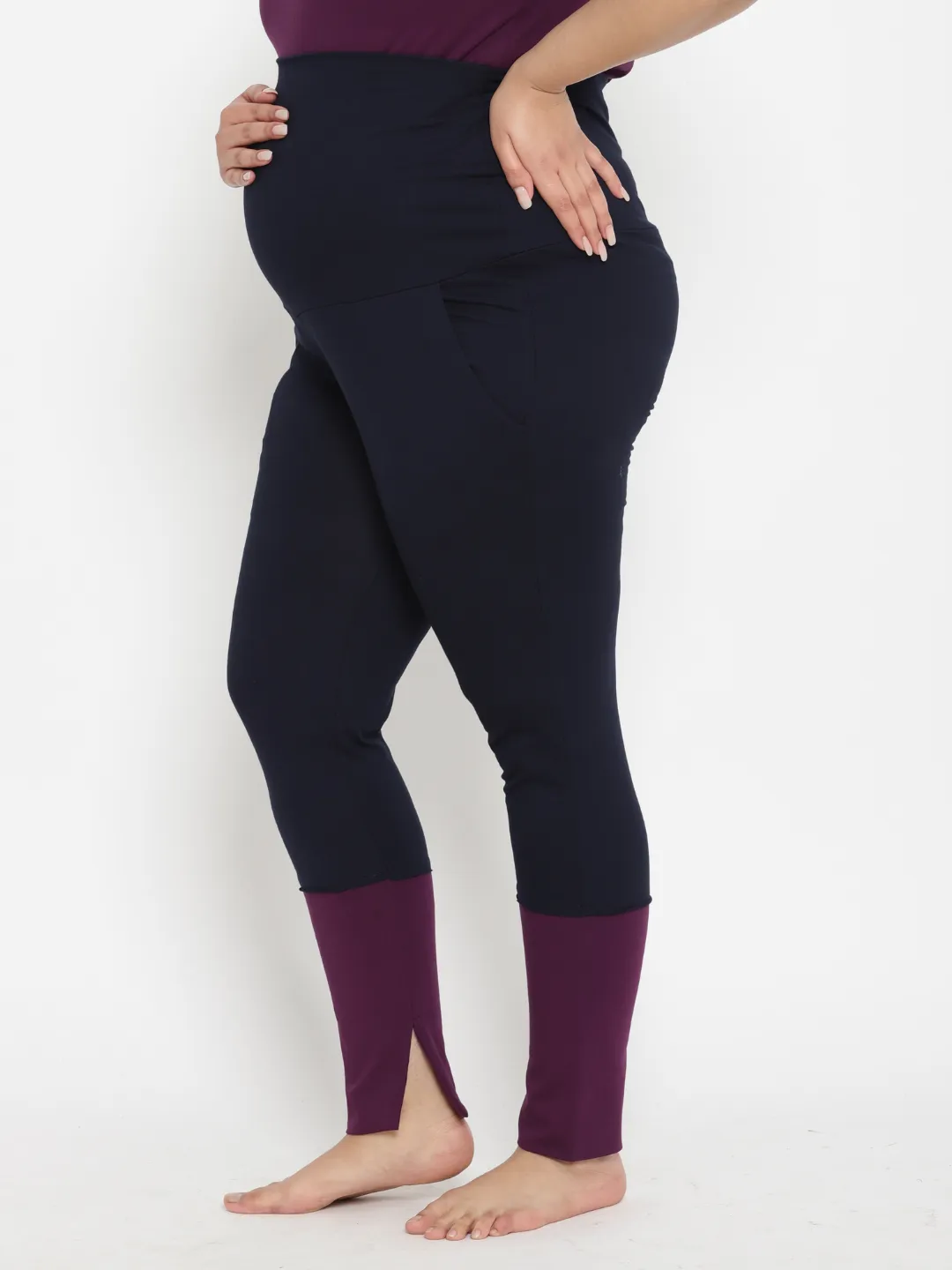 2pc. Plus-size Maternity Leggings Set