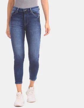 Aeropostale Women Blue High Waist Ankle Length Jeans