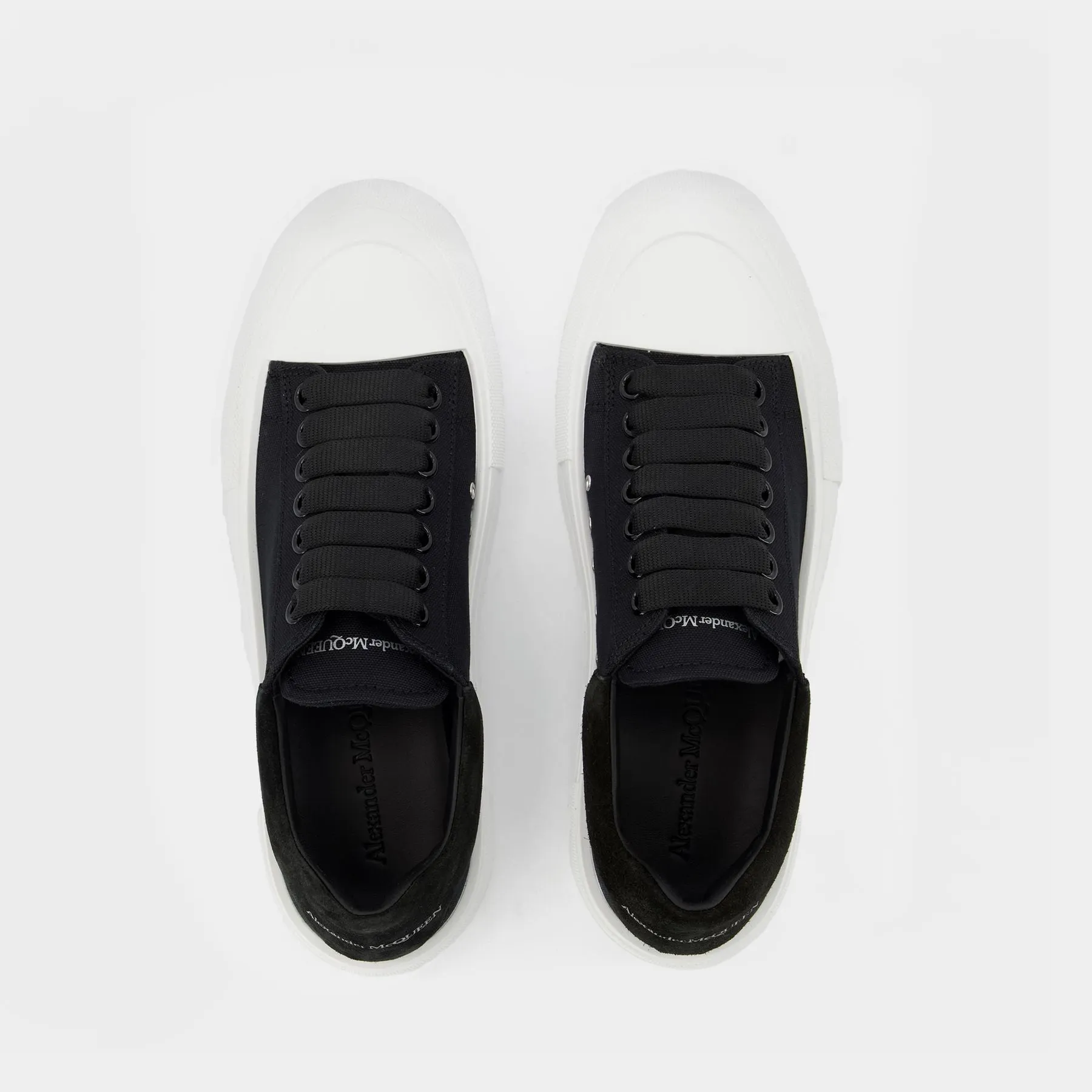 Alexander McQueen  Deck Plimsoll Sneakers - Alexander Mcqueen -  Black/White - Canva