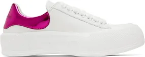 Alexander McQueen White & Pink Oversized Sneakers