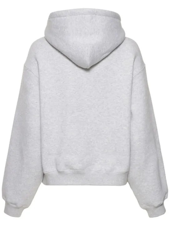 Alexander Wang   Essential terry cotton hoodie w/ logo 