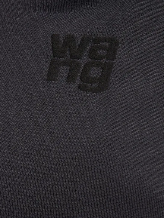 Alexander Wang   Essential terry cotton hoodie w/ logo 