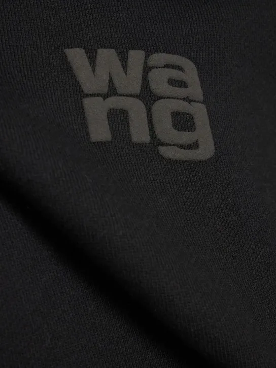 Alexander Wang   Essential terry cotton hoodie w/ logo 