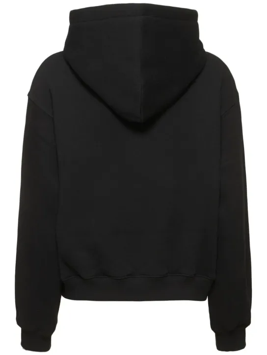 Alexander Wang   Essential terry cotton hoodie w/ logo 