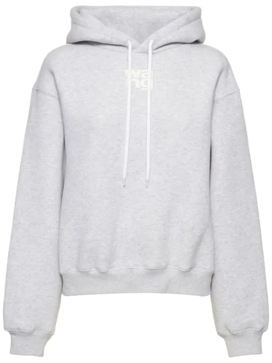 Alexander Wang   Essential terry cotton hoodie w/ logo 