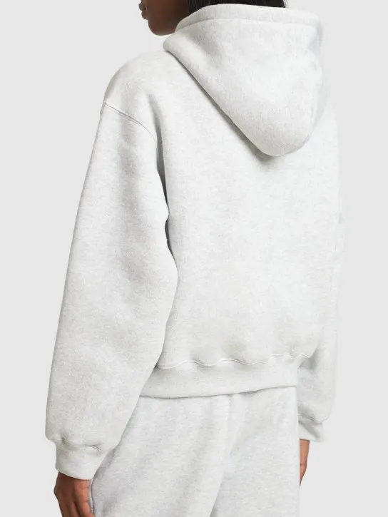 Alexander Wang   Essential terry cotton hoodie w/ logo 