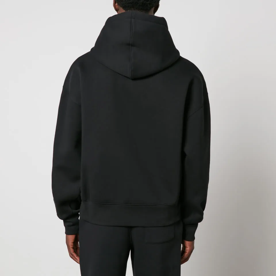 AMI Tonal Logo Cotton-Jersey Hoodie - S | Coggles