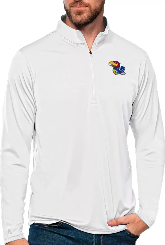 Antigua Men's Kansas Jayhawks Tribute 1/4 Zip Jacket