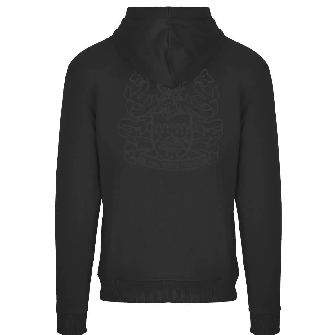 Aquascutum Box Gothic Logo Black Zip-Up Hoodie