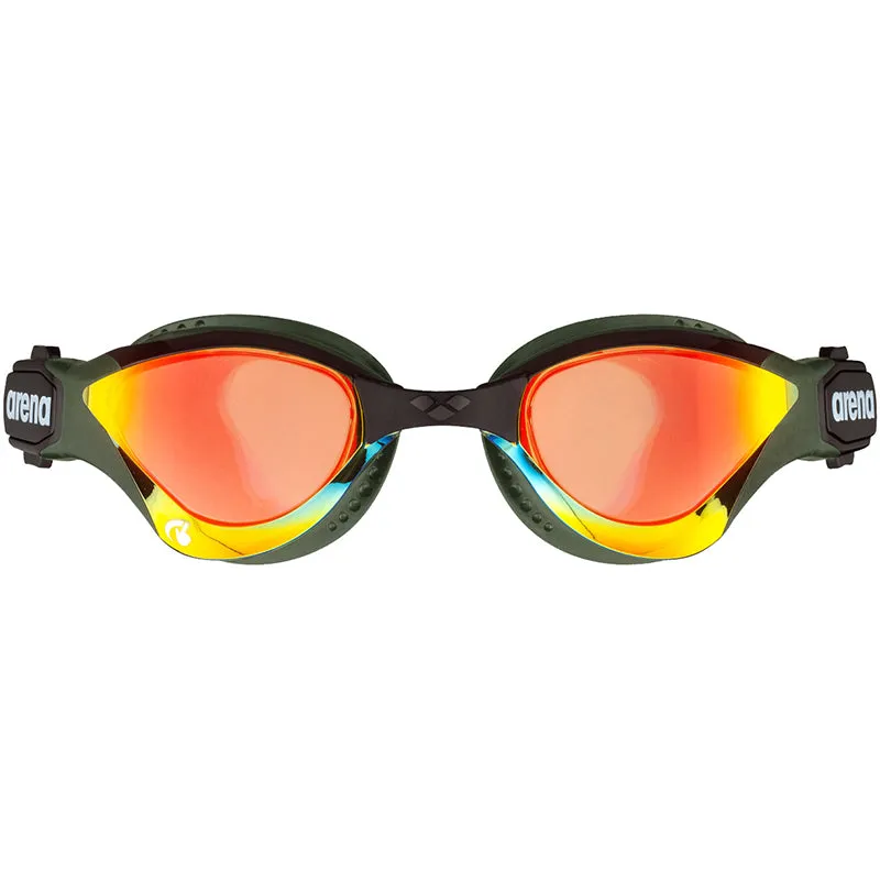 Arena - Cobra Tri Swipe Mirror Triathlon Goggles - Copper/Army