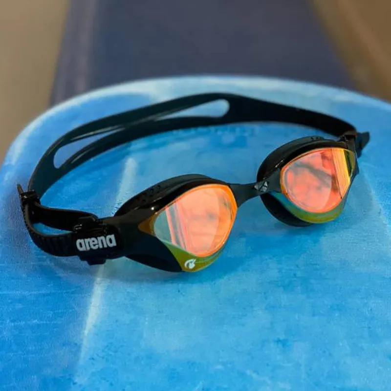 Arena - Cobra Tri Swipe Mirror Triathlon Goggles - Copper/Black