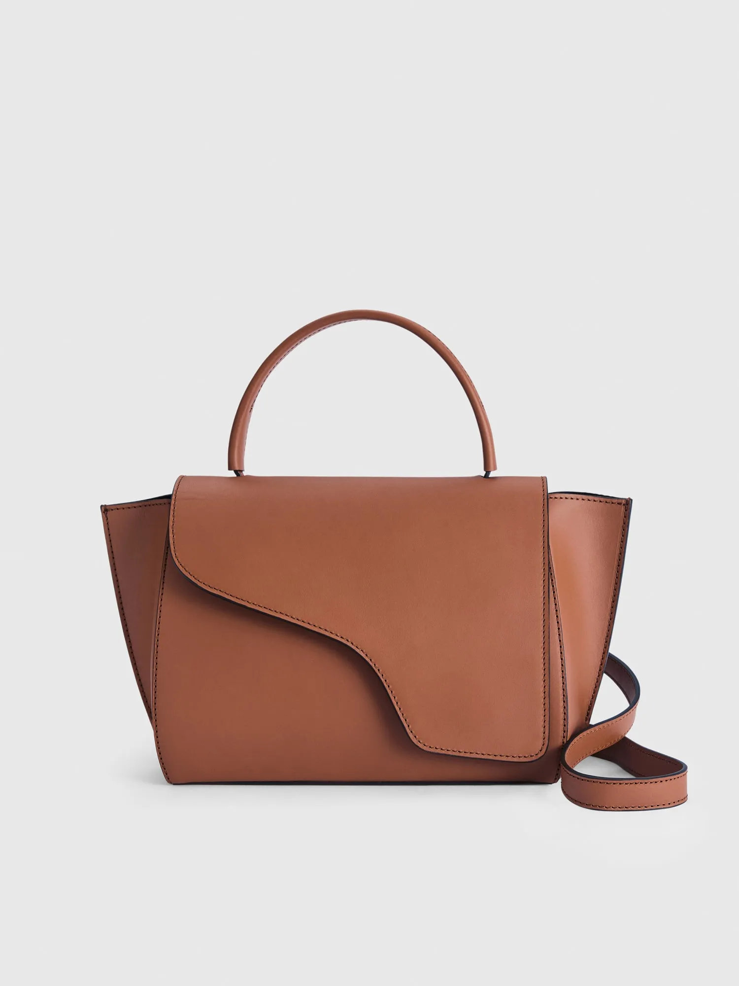 Arezzo Brandy Leather Handbag