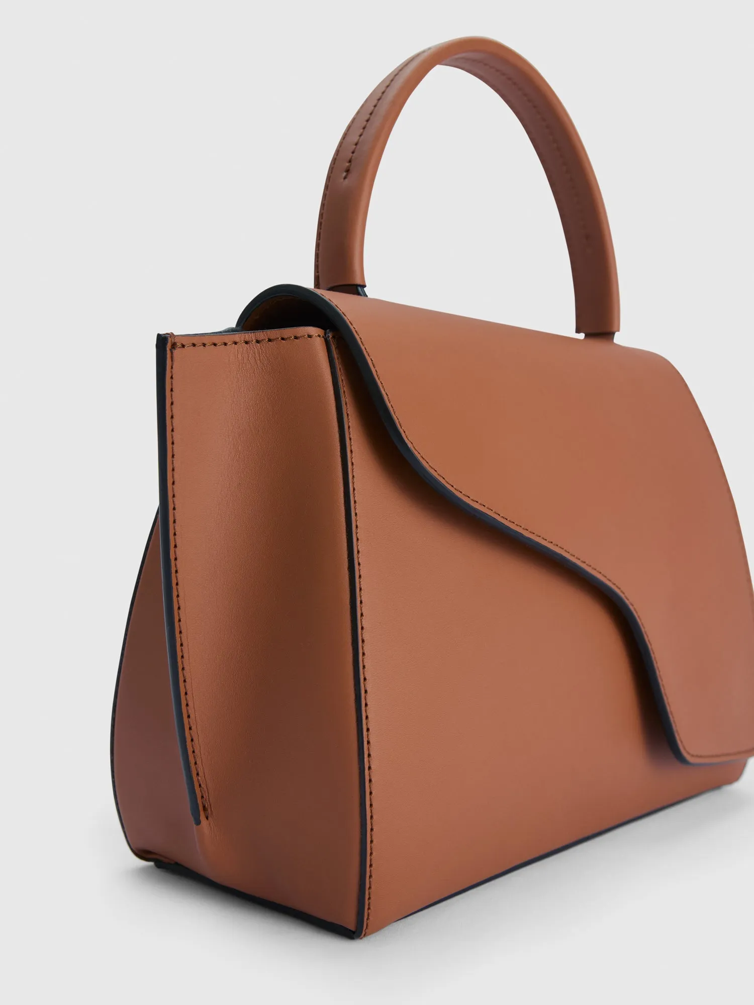 Arezzo Brandy Leather Handbag