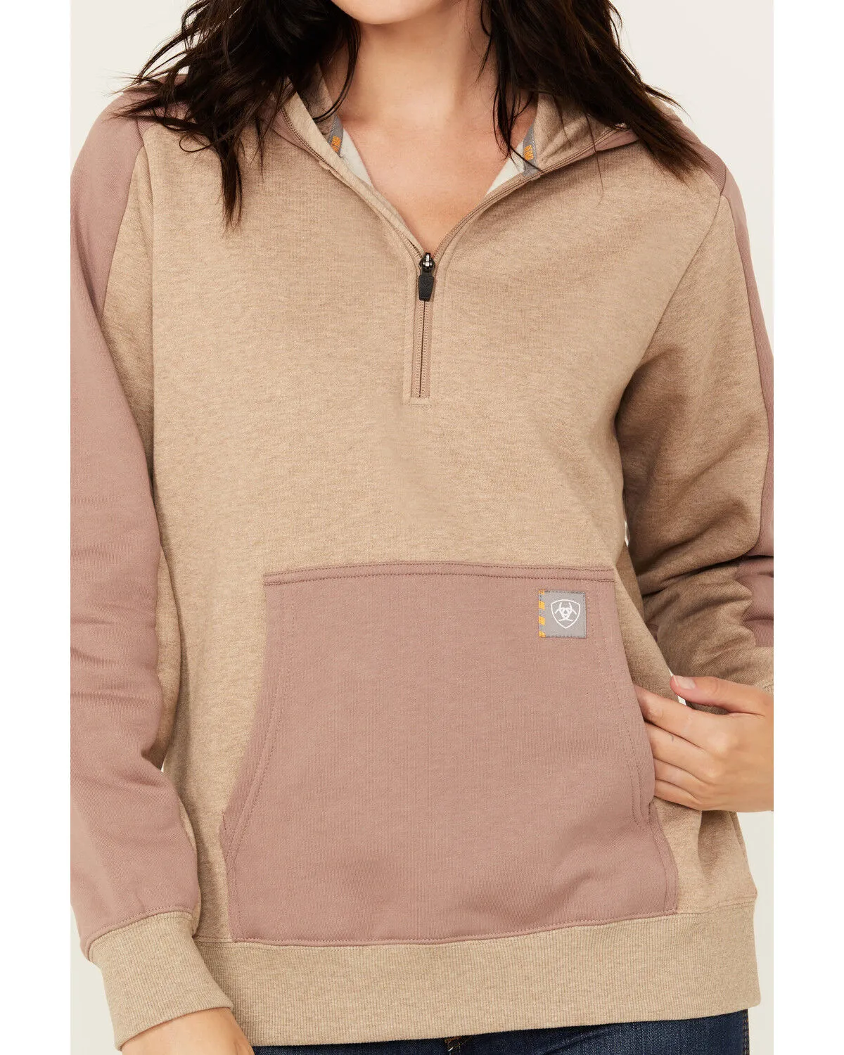 Ariat Women's Rebar Oversized 1/2 Zip Hooded Pullover