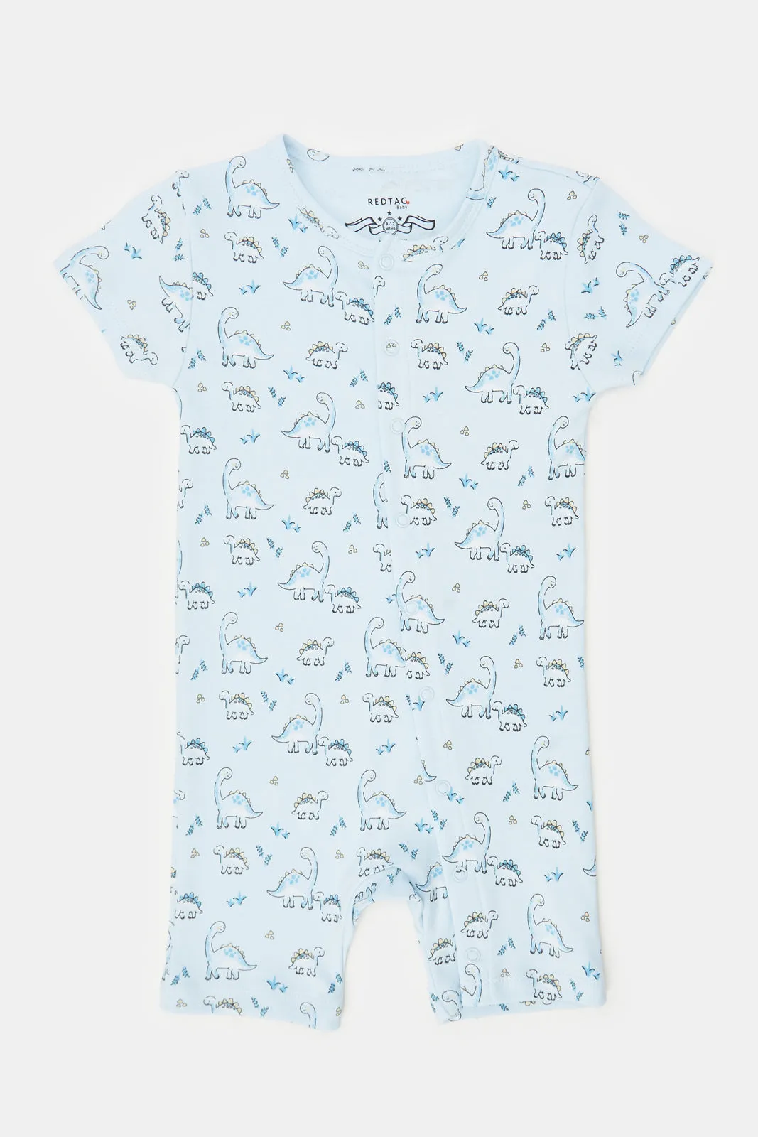 Baby Blue Printed Romper