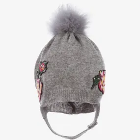 Baby Girls Wool Pom-Pom Hat 