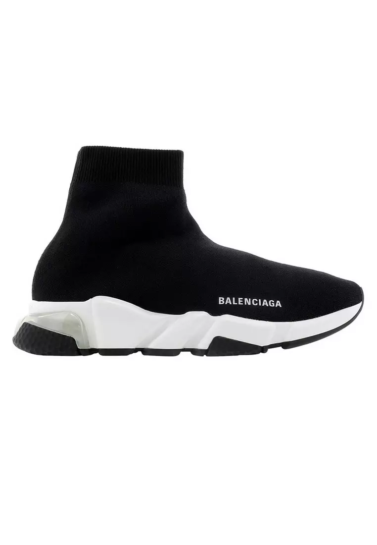 BALENCIAGA Balenciaga Speed Clear Sole Men's Sneakers in Black/White