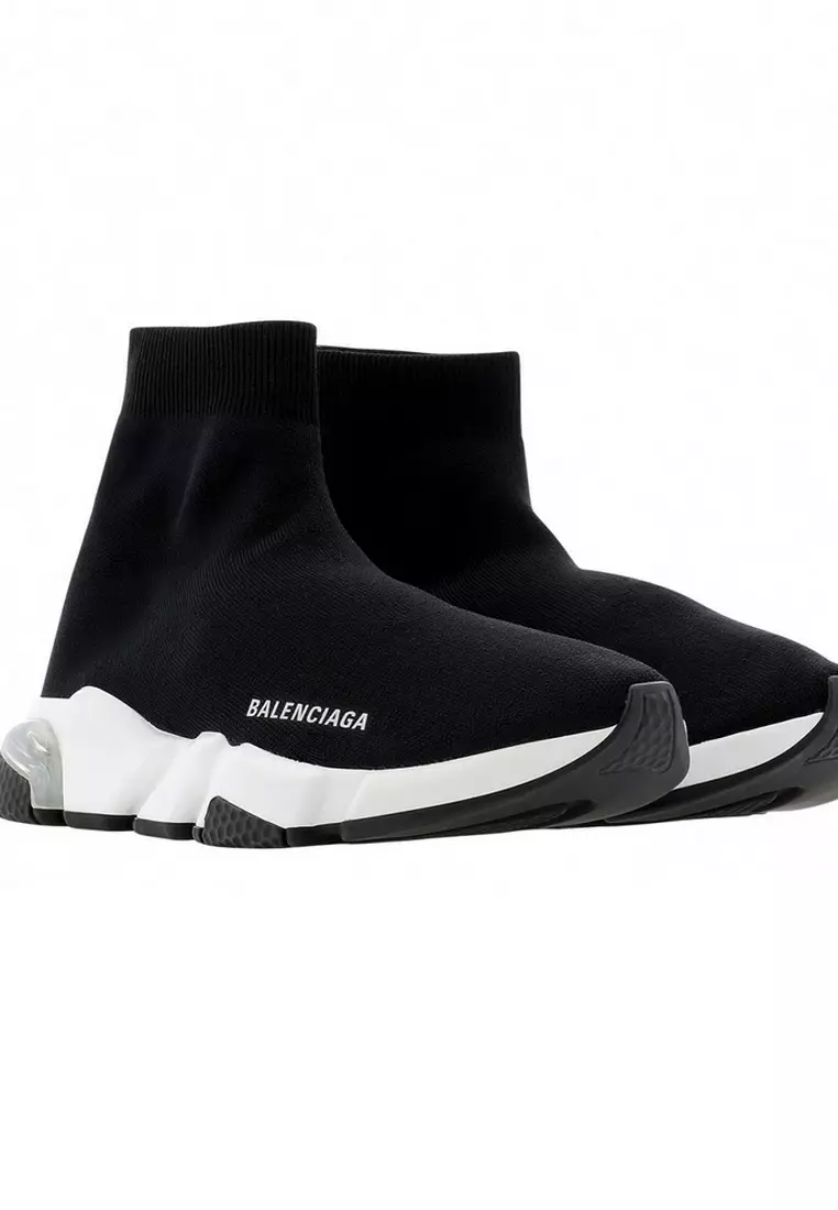 BALENCIAGA Balenciaga Speed Clear Sole Men's Sneakers in Black/White