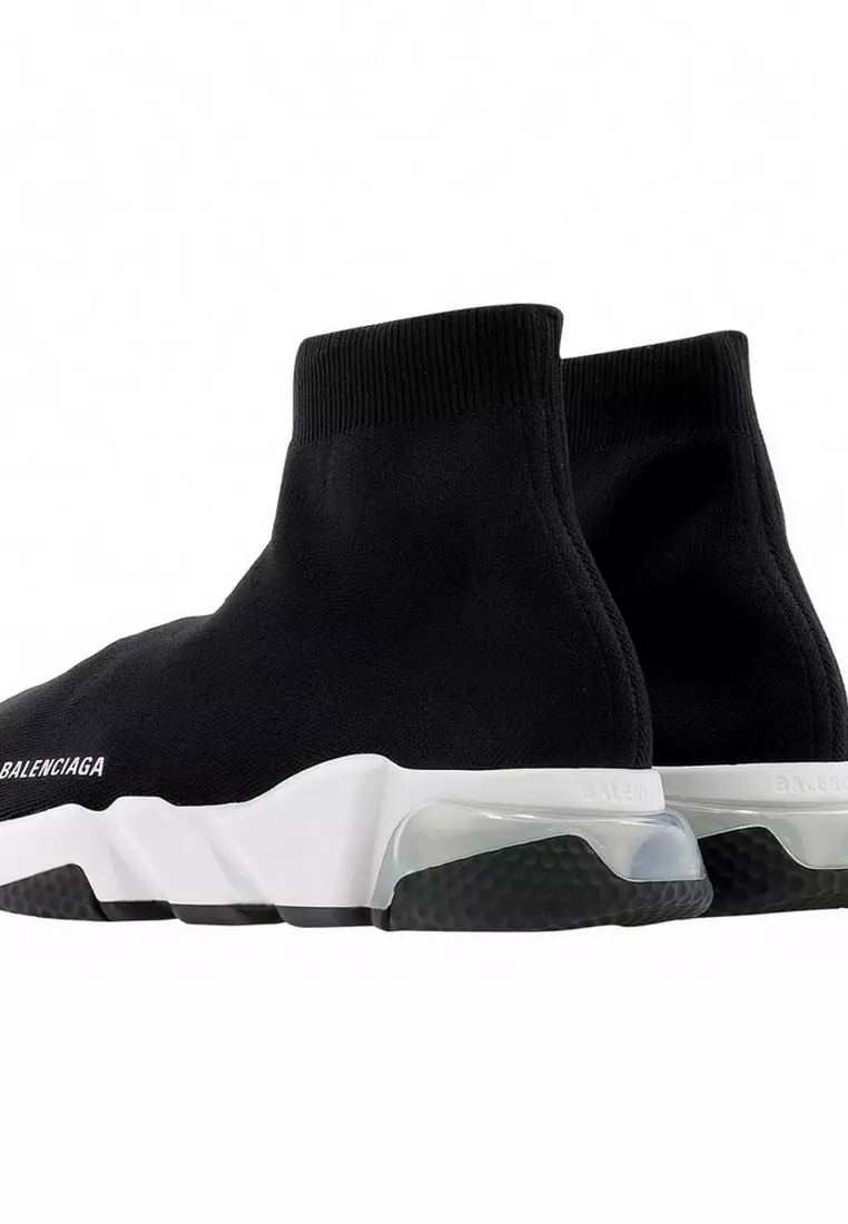 BALENCIAGA Balenciaga Speed Clear Sole Men's Sneakers in Black/White