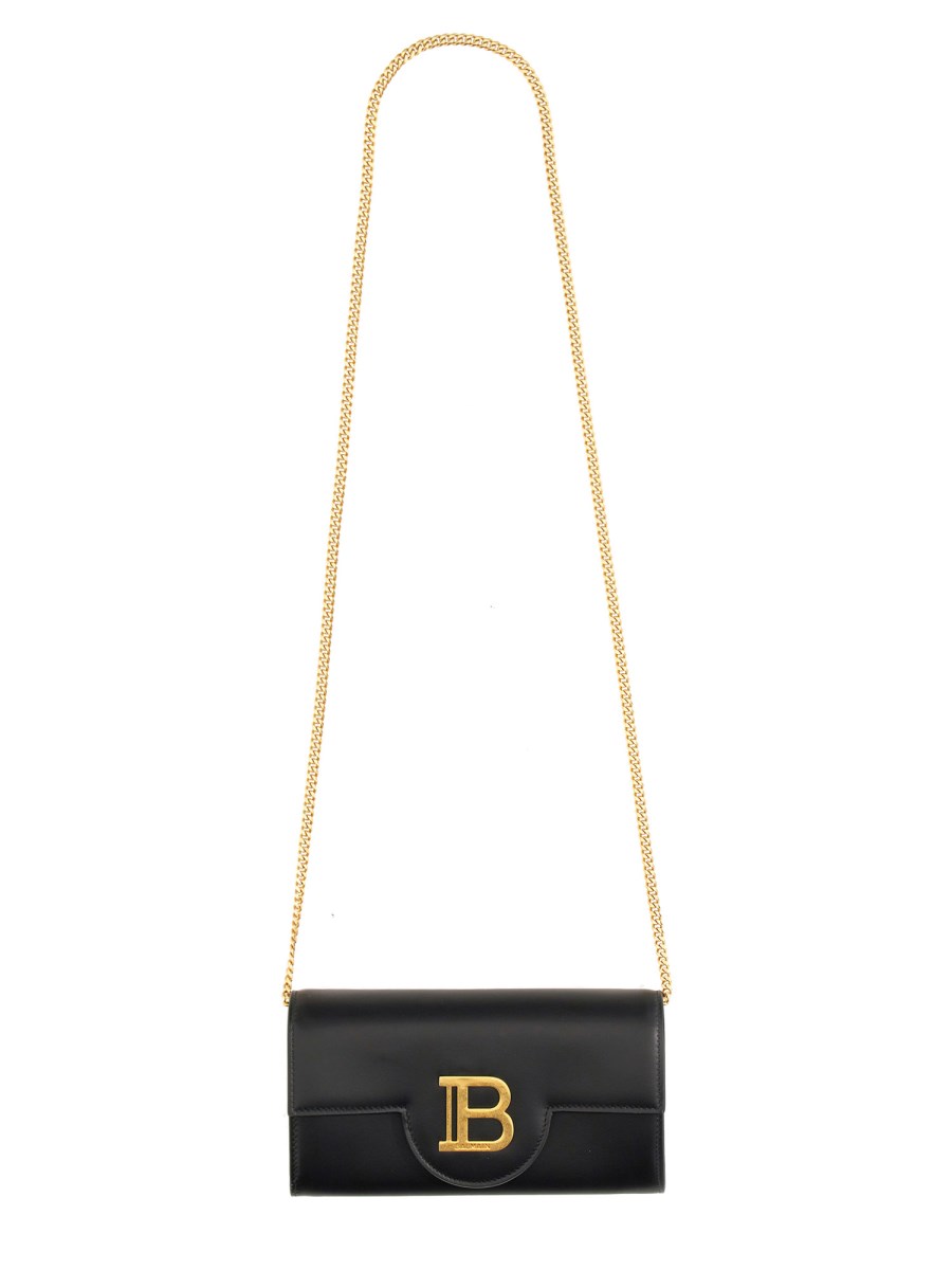 BALMAIN    LEATHER B-BUZZ BAG