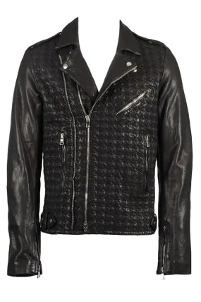 BALMAIN MEN'S LEATHER BIKER JACKET IT 50 UK/US CHEST 40