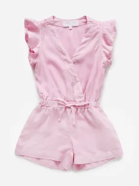     BELLA DAHL  Girls' Ruffle Sleeve Romper    