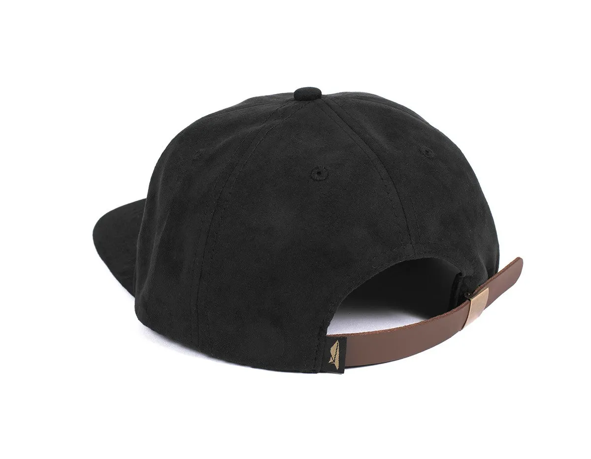 Benny Gold Script Suede Polo Hat (Black)