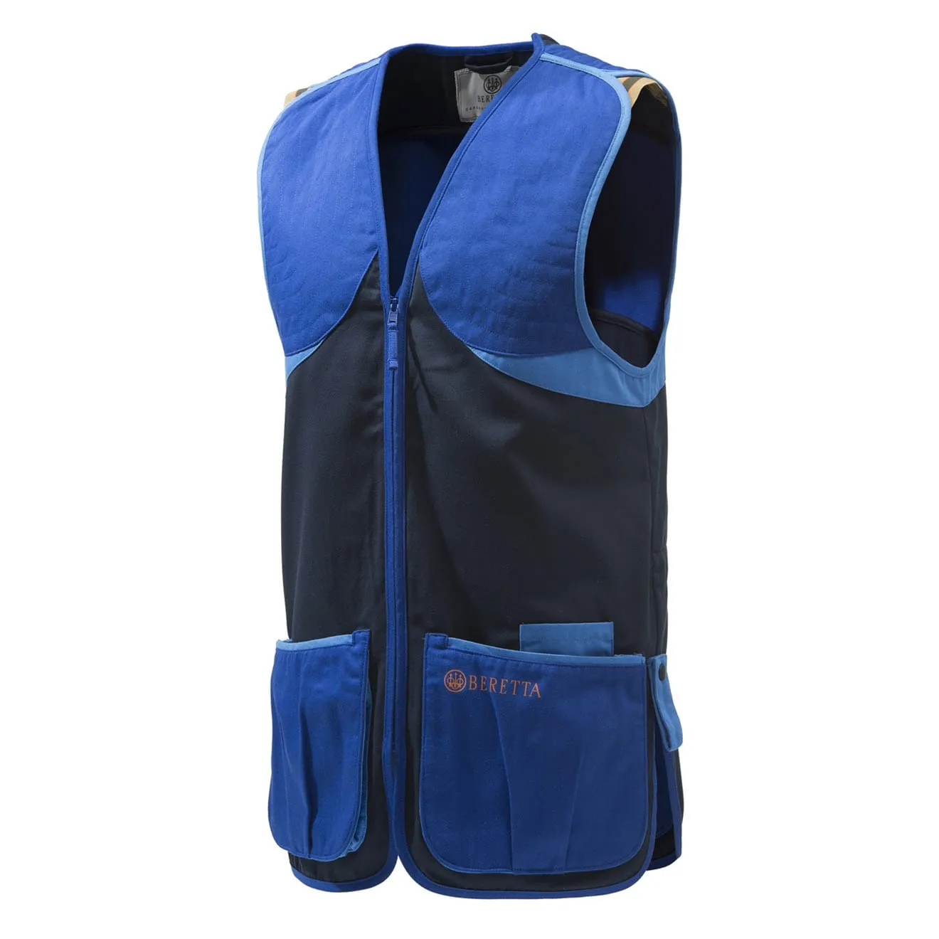 Beretta Full Cotton Shooting Vest Blue Navy