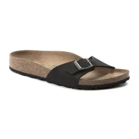 Birkenstock Madrid Vegan Black Birkibuc Women’s Sandals (Narrow)