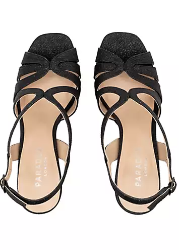 Black Glitter Platform Sandals by Paradox London | Look Again