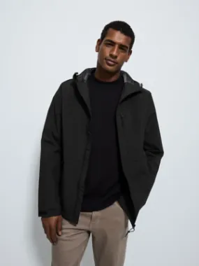 Black Lightweight Zip Through Hooded Jacket | Men | George at ASDA