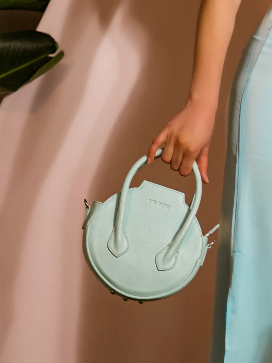 Blue Leather Handbag for Women - Aline Pastel Baby Blue | PAUL MARIUS