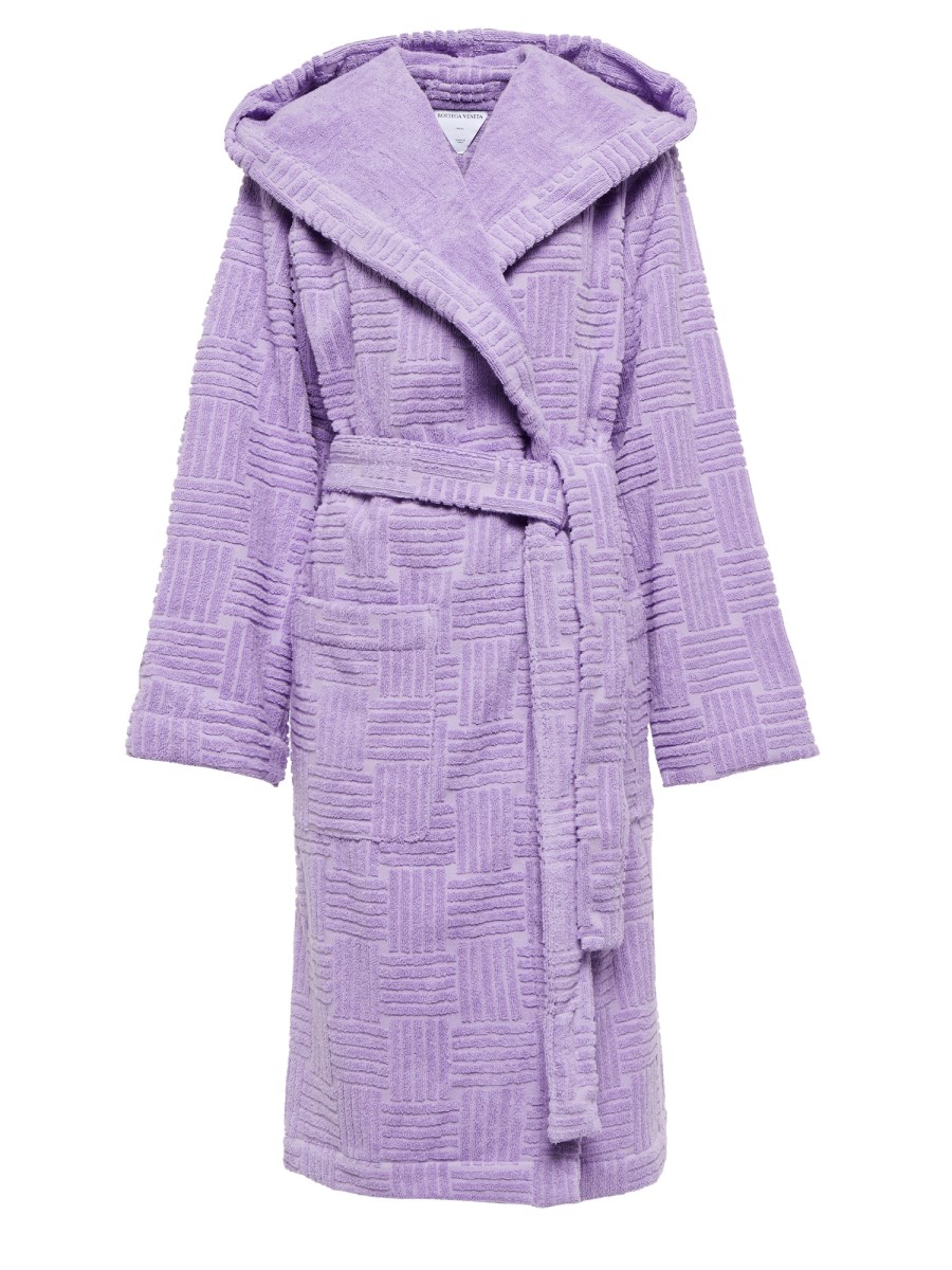 BOTTEGA VENETA    COTTON TERRY HOODED BATHROBE