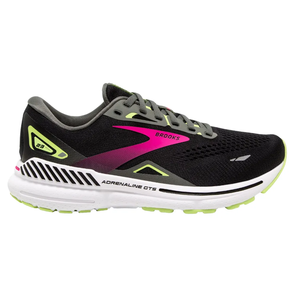 Brooks Adrenaline GTS 23 Black/Gunmetal/Sharp Green Running Shoe (Women's)