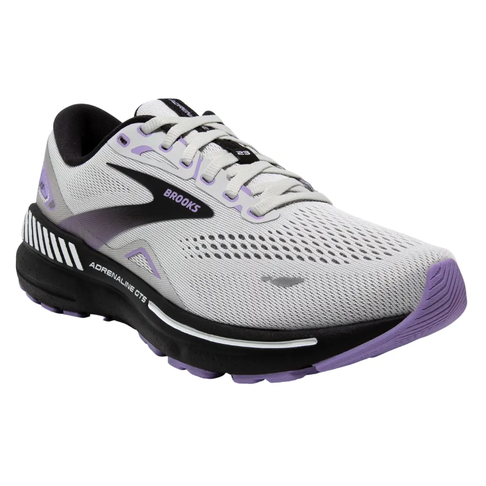 Brooks Adrenaline GTS 23 Grey/Black/Purple Running Shoe (Women's)