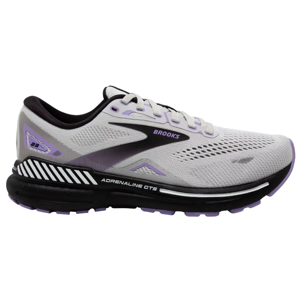 Brooks Adrenaline GTS 23 Grey/Black/Purple Running Shoe (Women's)