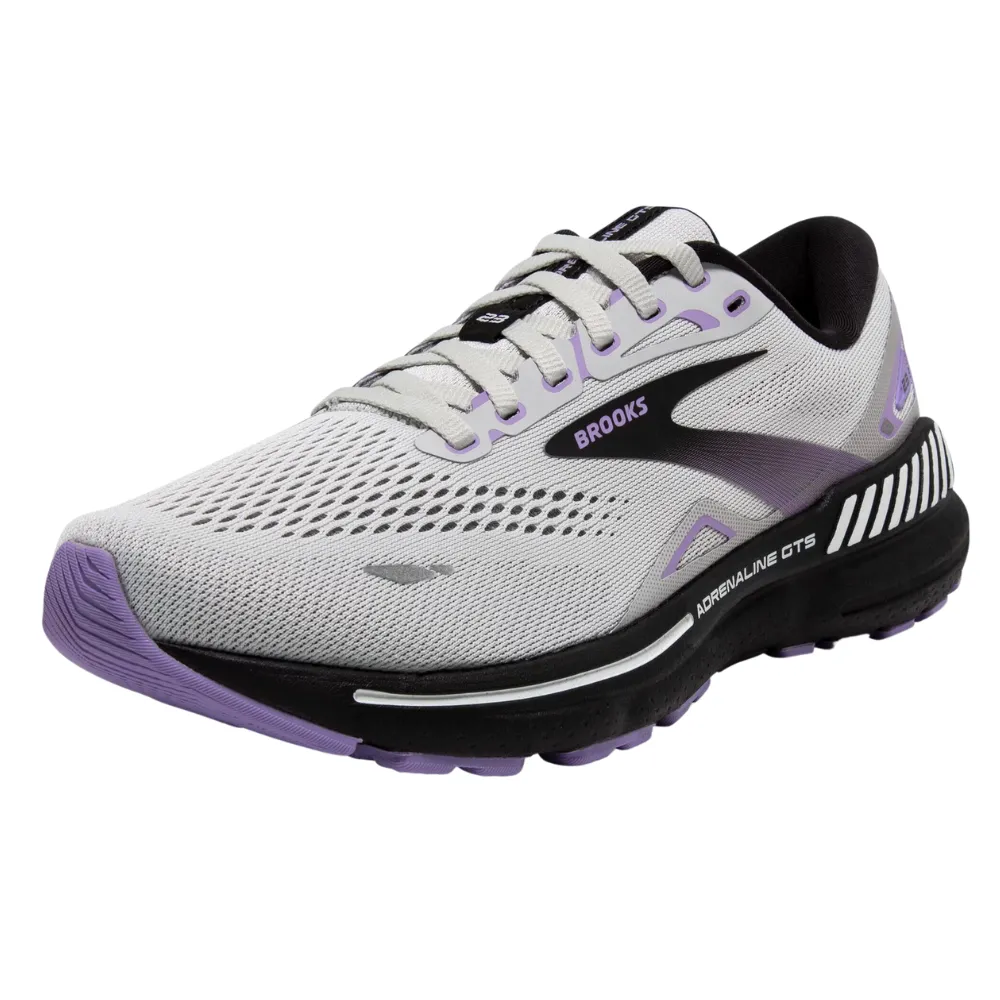 Brooks Adrenaline GTS 23 Grey/Black/Purple Running Shoe (Women's)