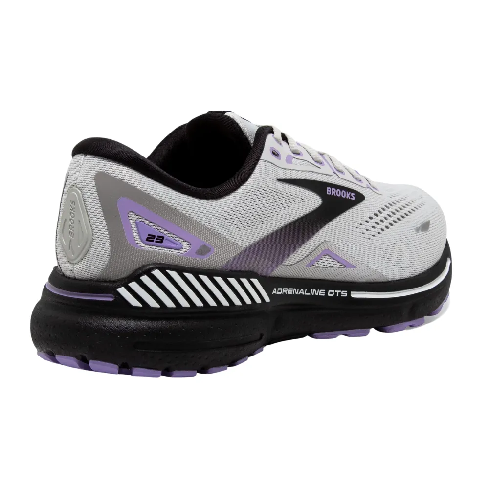 Brooks Adrenaline GTS 23 Grey/Black/Purple Running Shoe (Women's)