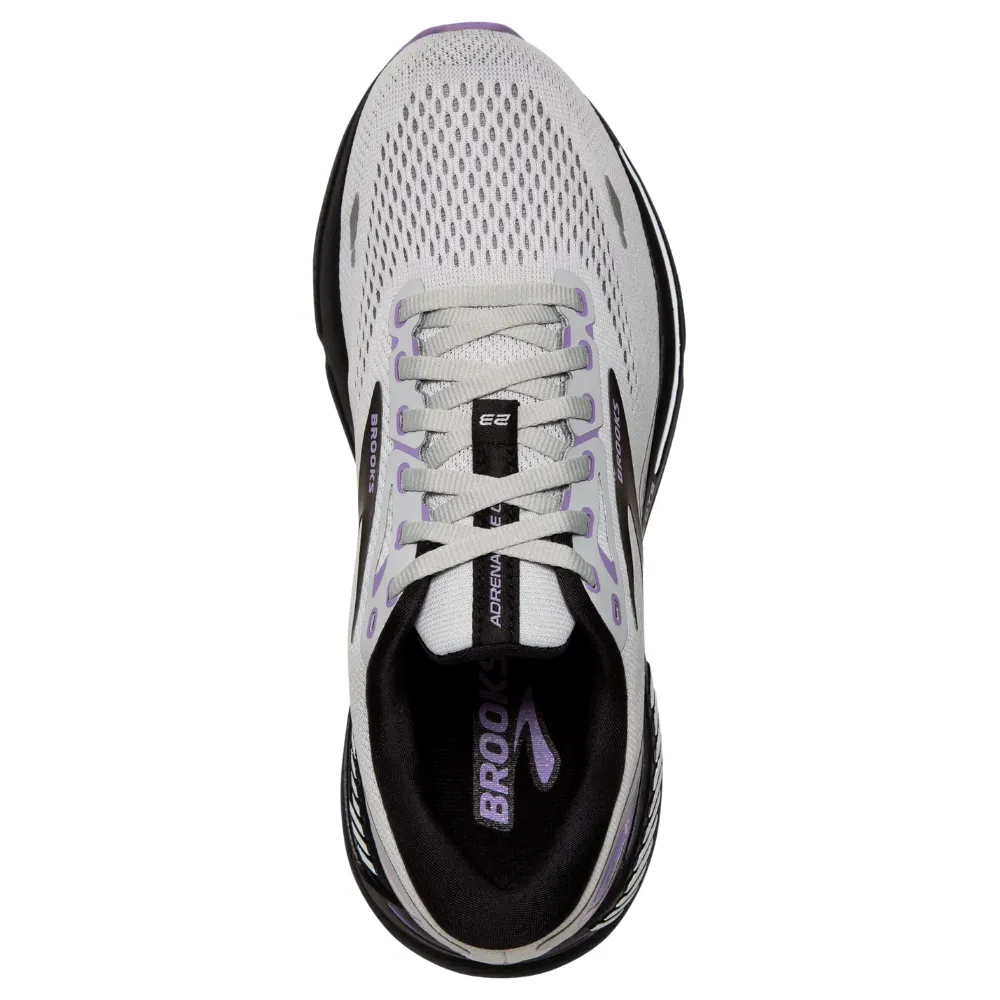 Brooks Adrenaline GTS 23 Grey/Black/Purple Running Shoe (Women's)