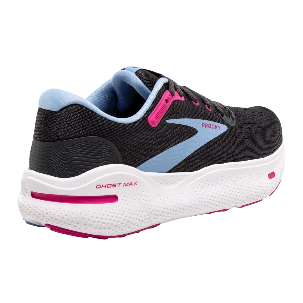 Brooks Ghost Max Ebony/Open Air/Lilac Rose Running Shoe (Women's)