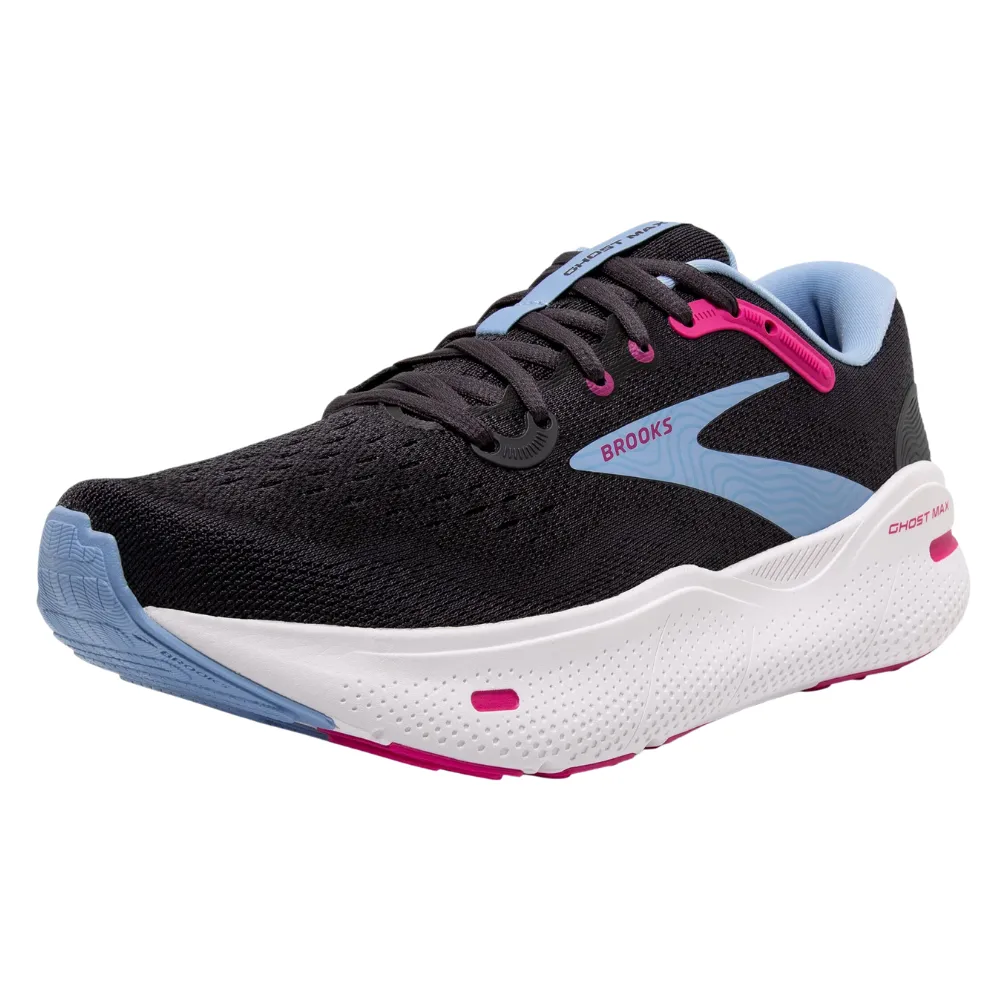 Brooks Ghost Max Ebony/Open Air/Lilac Rose Running Shoe (Women's)