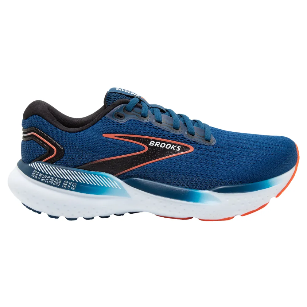 Brooks Glycerin GTS 21 Blue Opal/Black/Nasturtium Running Shoe (Men's)