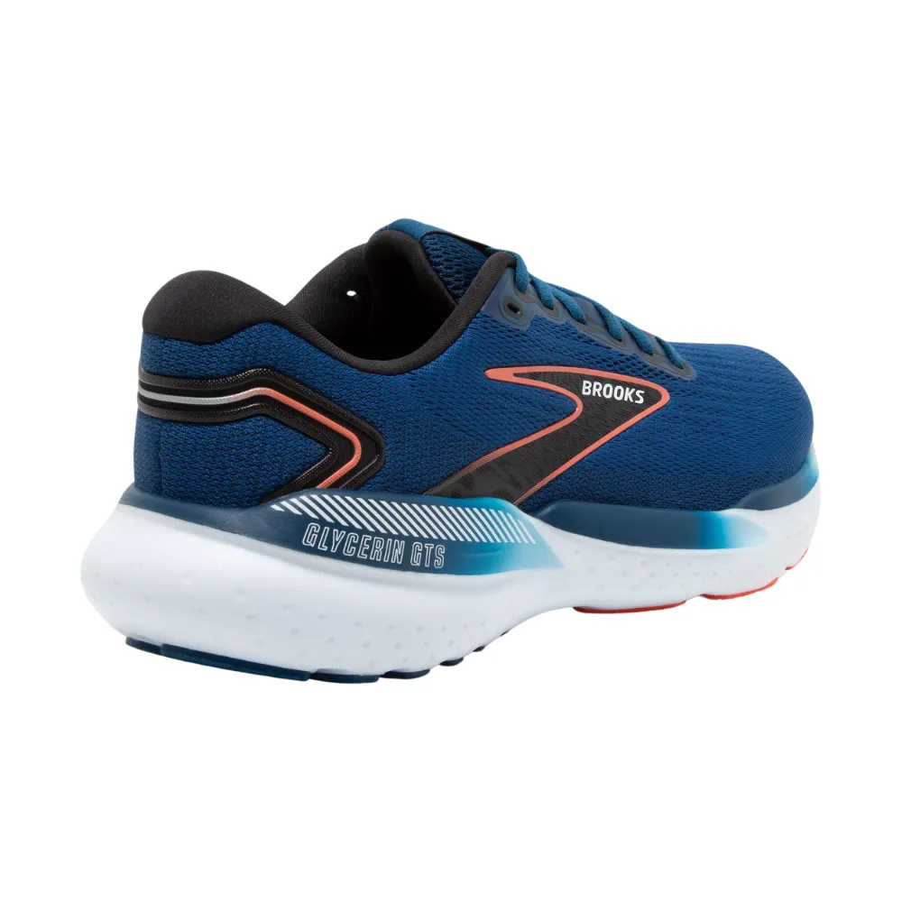 Brooks Glycerin GTS 21 Blue Opal/Black/Nasturtium Running Shoe (Men's)