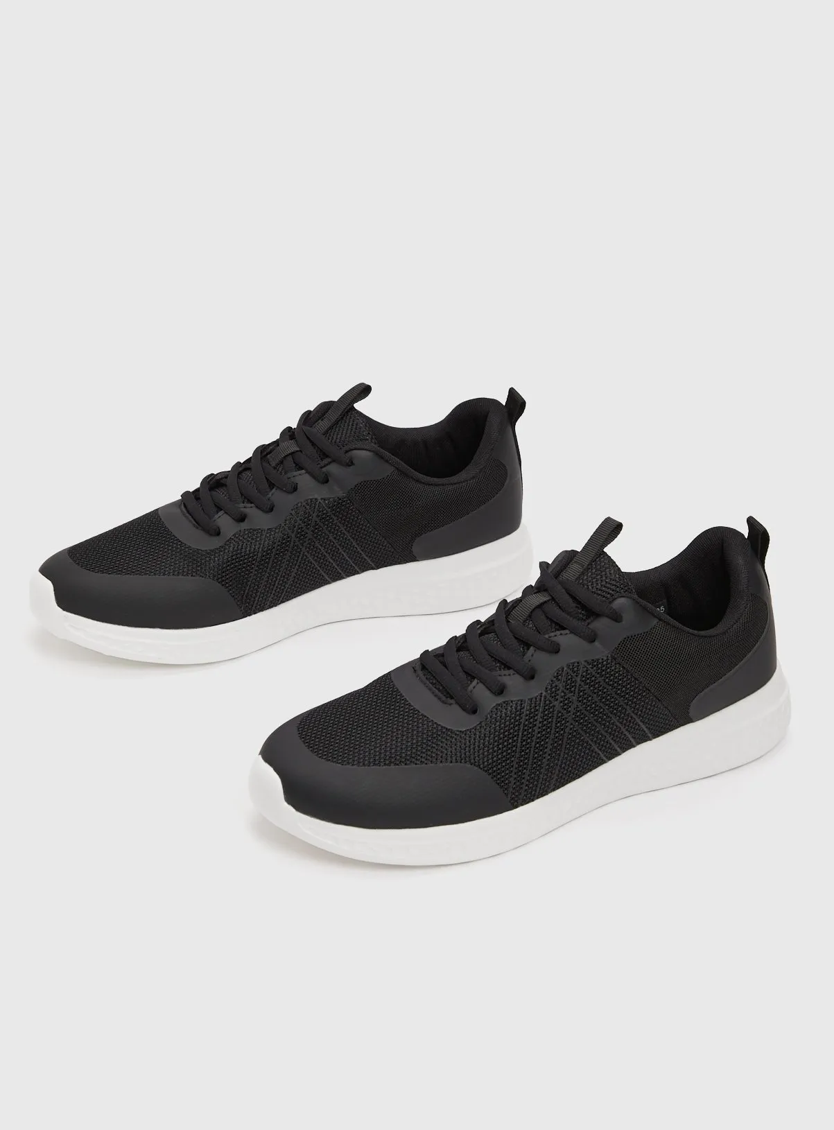 Buy Active Black Lace Up Trainer 8 | Trainers | Tu