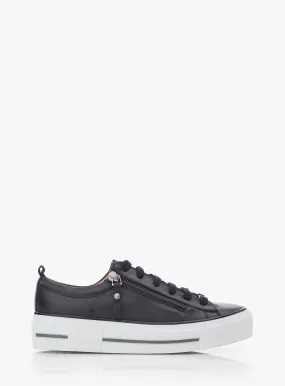 Buy MODA IN PELLE Filician Black Leather Trainer 7 | Trainers | Tu