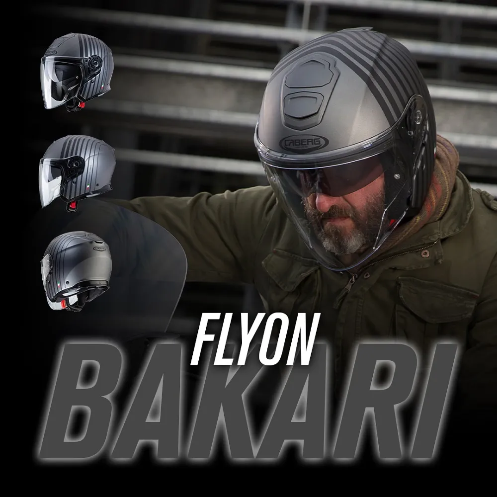 Caberg Flyon Bakari Helmet - Black/Yellow