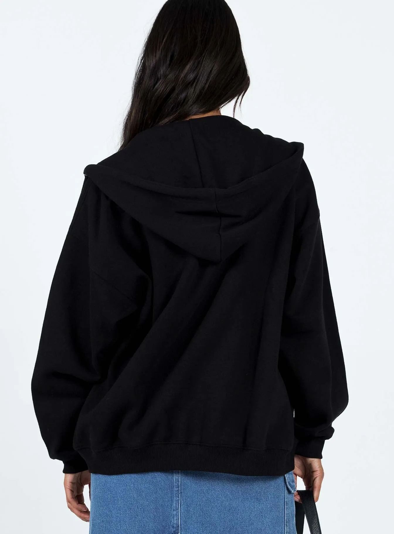 Calder Zip Hoodie Black